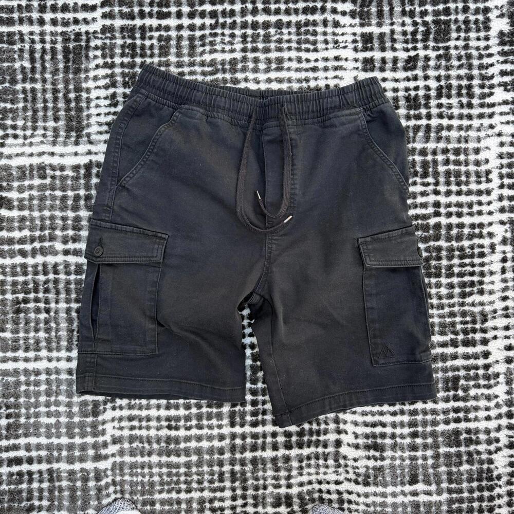 Vailent Black Cargo Shorts with Drawstring Waist - Medium